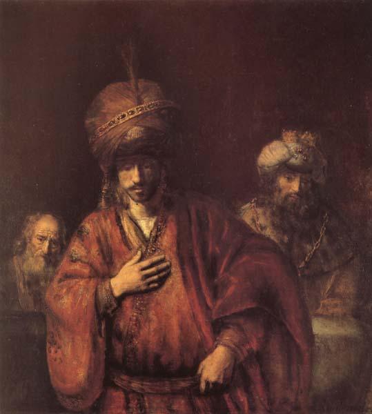 REMBRANDT Harmenszoon van Rijn The Condemnation of Haman oil painting image